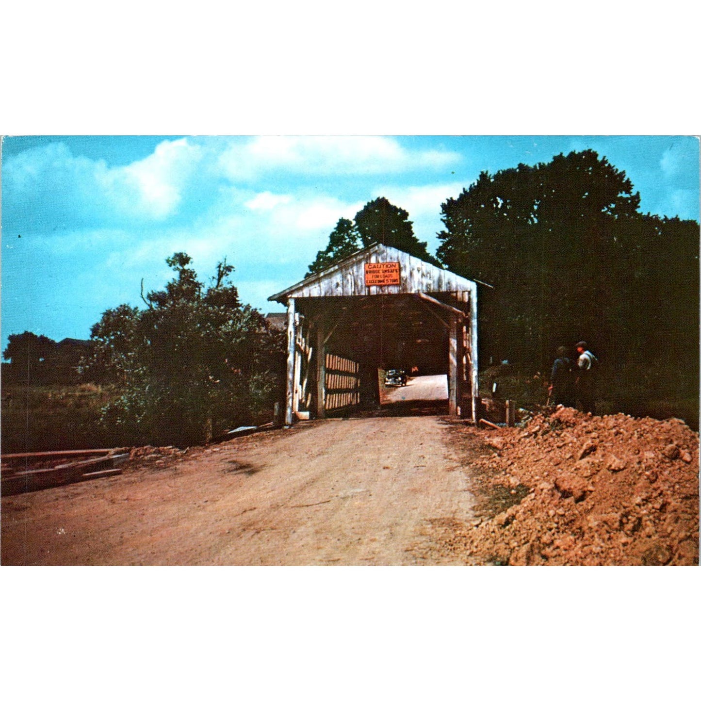 Kelloggsville Bridge Ashtabula River Ohio Covered Bridge Postcard PC2