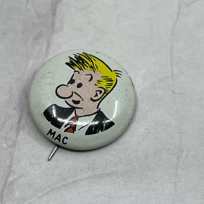 1946 Kellogg's Pep Pin Mac Comic Strip Pinback Button Cereal Premium SE2