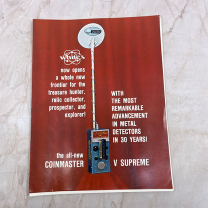 White's Electronics Metal Detector Coinmaster V Supreme Pamphlet M20