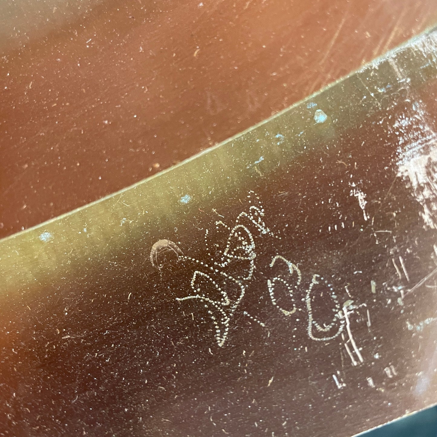 Original Frank Stone Art Hanging Light Fixture Copper Brutalist MCM Signed 14"