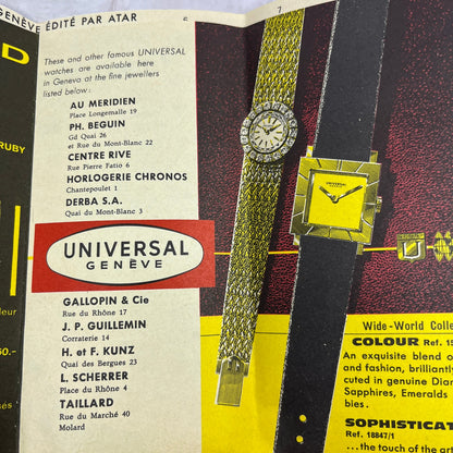 1963 La Semaine a Genève Fold Out Map and Travel Guide ML1-7