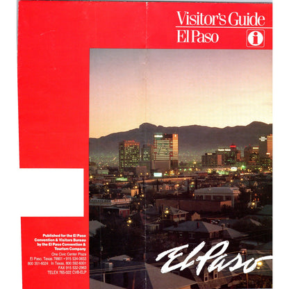 Vintage El Paso Texas Visitors Guide Travel Brochure TH2-O1