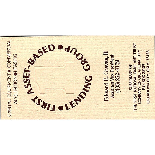 First Asset Based Lending Edward R Graves II Oklahoma City Business Card SF3-B4