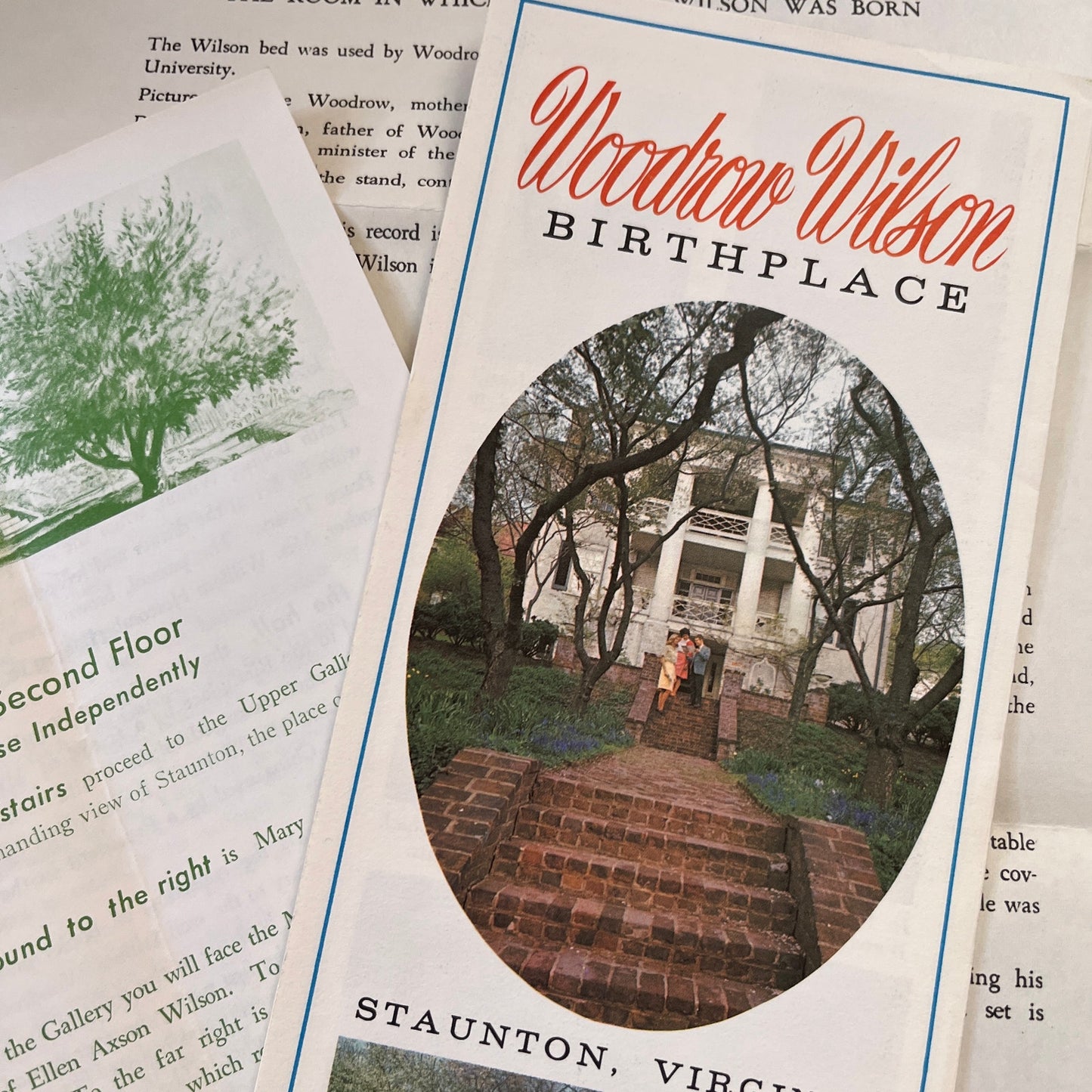 1960s Lot of Woodrow Wilson Birthplace Staunton VA Travel Brochure, Info TH2-TB3