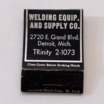 Welding Equip & Supply Co Detroit Eureka Welding Wires Matchbook Cover TB8-MB3-7