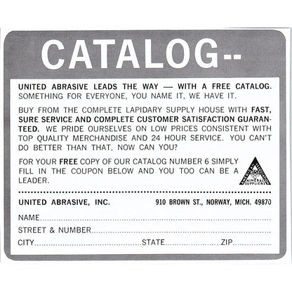 United Abrasive Inc Norway Michigan 1972 Ad AF8-H2
