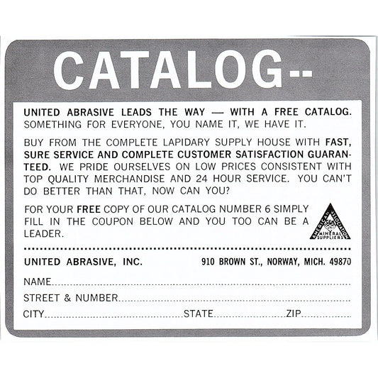 United Abrasive Inc Norway Michigan 1972 Ad AF8-H2