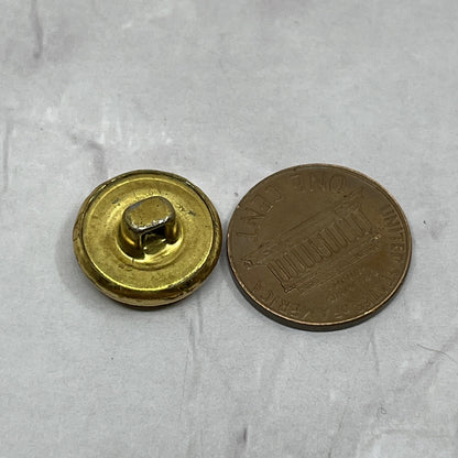 Vintage Eagle-Crown & Anchor w/Laurel Wreath Military Enameled Brass Button-5/8"