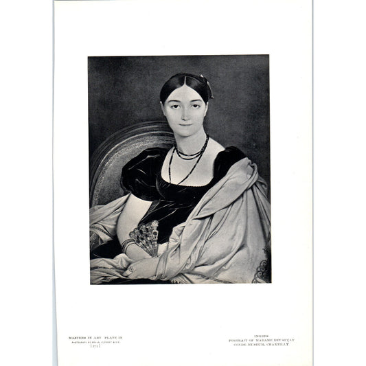 Portrait of Madame Devaucay - Ingres c1905 Art Print D14