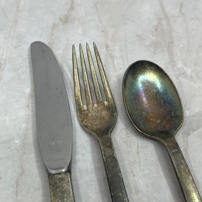 Vintage 3 Piece TWA Spoon Fork & Knife Silver Plate International Silver Co. TK3
