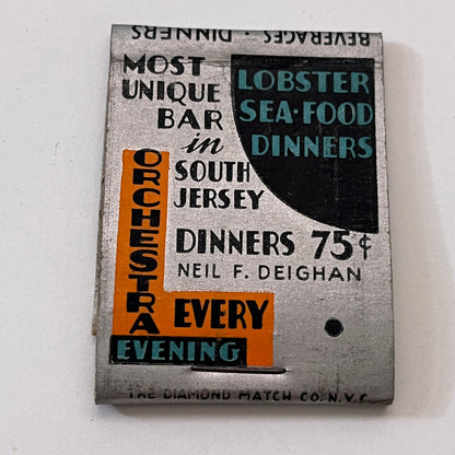 Old Mill Inn Pennsauken NJ Neil F. Deighan Vintage Matchbook Cover TB6-MB1-6