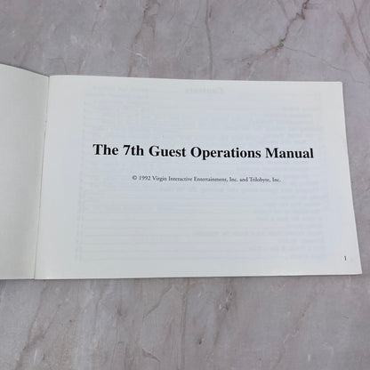 1992 The 7th Guest Instruction Manual PC CD-Rom Original TG8-VV