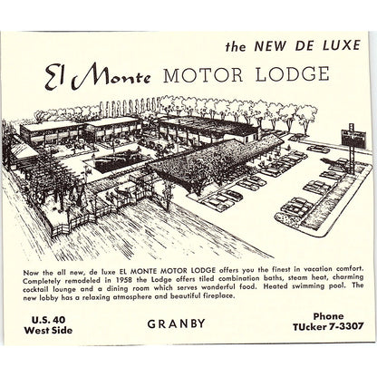 El Mote Motor Lodge Granby CO 1958 Ad AG1-H4