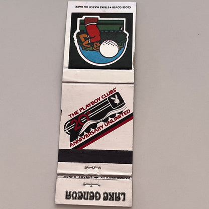 The Playboy Clubs 20th Anniversary Lake George Vintage Matchbook Cover TB6-MB2-3