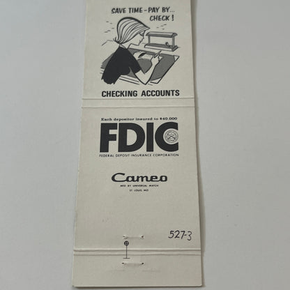First National Killeen TX Vintage Matchbook Cover MM5-7