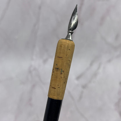 E. Faber 77 Echo Black USA Wood Vintage Fountain Dip Pen w/ Nib TC5-DP-9