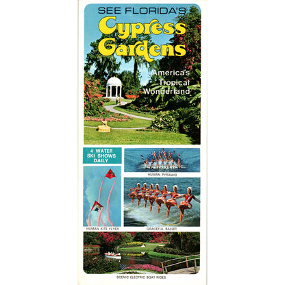 1980s Cypress Gardens Florida Tourist Travel Leaflet AB6-OD1