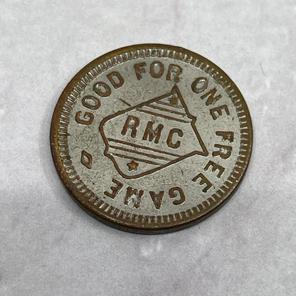 Vintage Good For One Free Game / RMC Amusement Trade Token Chit SE2