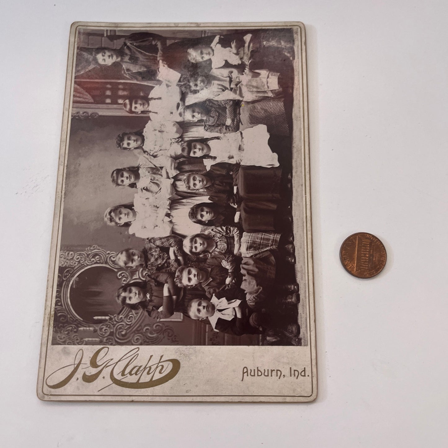 Girl's School Class Photo Auburn IN Antique Victorian CDV Card TK3-P