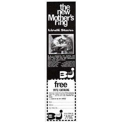 B&J Star Co Lindé Stars Westfield New Jersey 1972 Ad AF8-2