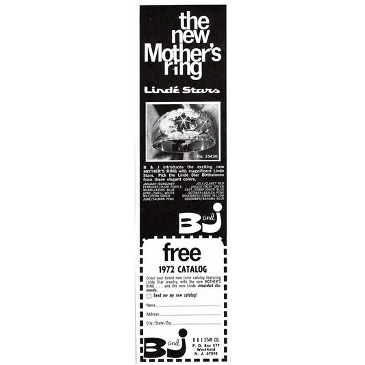 B&J Star Co Lindé Stars Westfield New Jersey 1972 Ad AF8-2