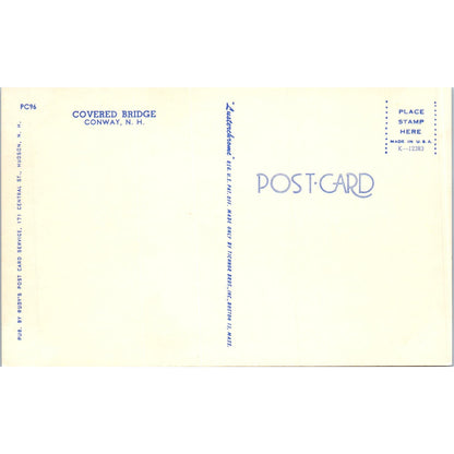 Conway New Hampshire Covered Bridge Postcard PC7