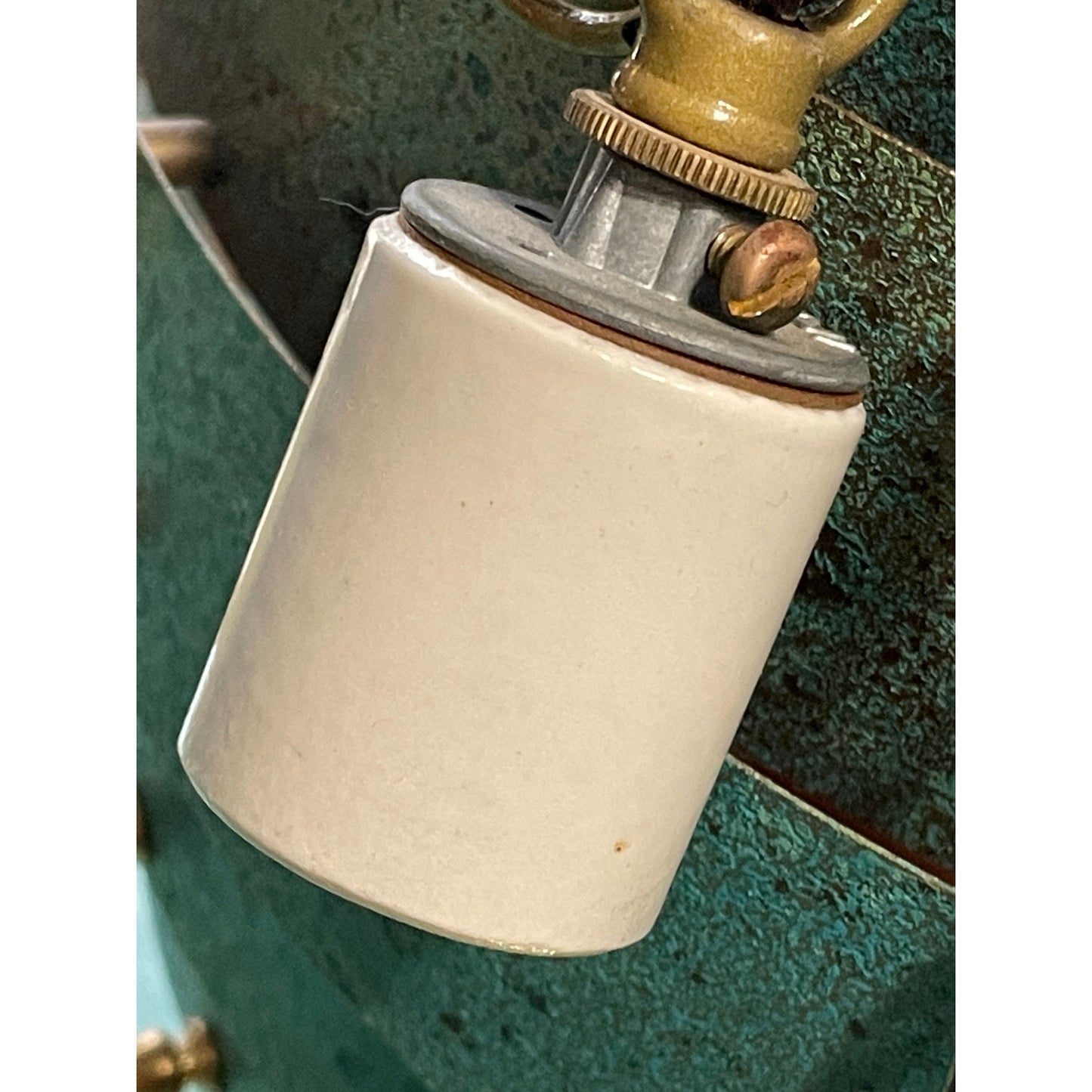 Original Frank Stone Art Hanging Light Fixture Copper Brutalist MCM Signed 21"