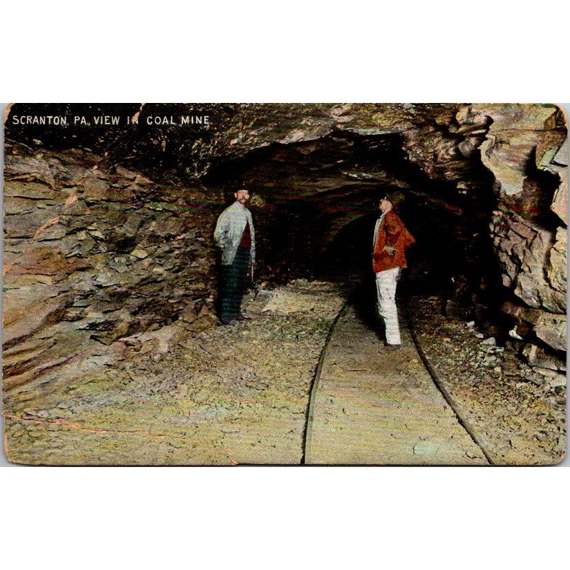 1909 Postcard Scranton Pennsylvania View in Coal Mine AJ4-1