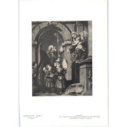 St. Nicholas Bari Presenting Infants to Madonna Moretto 1908 Art Print AB8-MA11