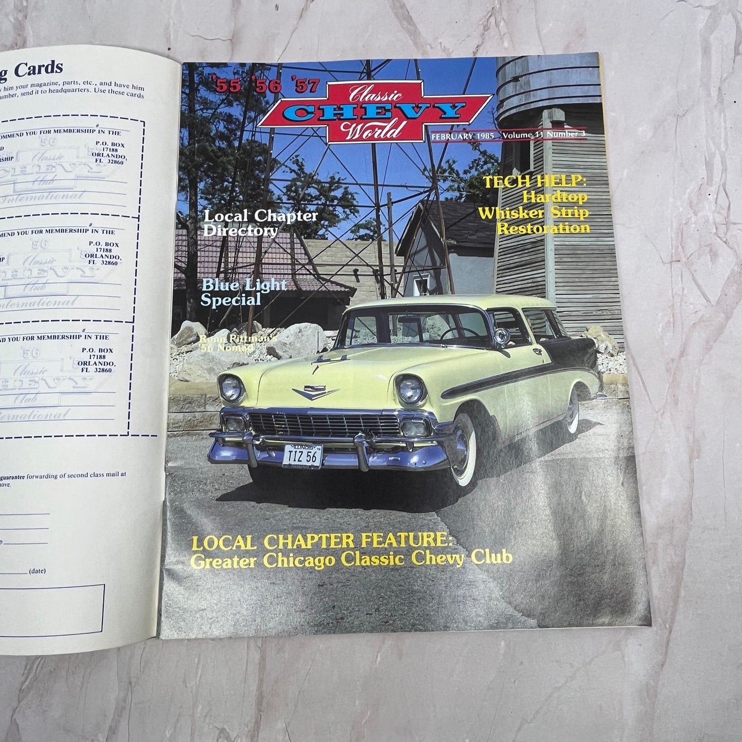 Greater Chicago Club - '55, '56, '57 Classic Chevy World Magazine - Feb 1985 M30