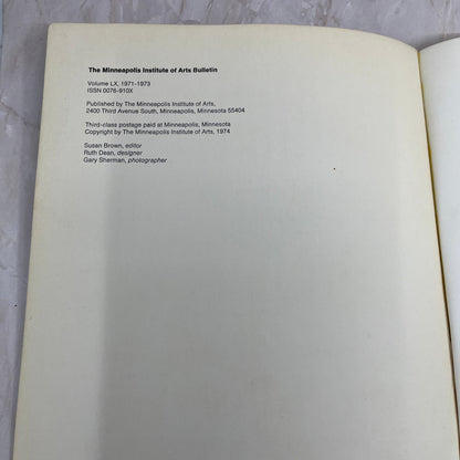 1971-73 The Minneapolis Institute of Art Bulletin Volume LX TI9-P4