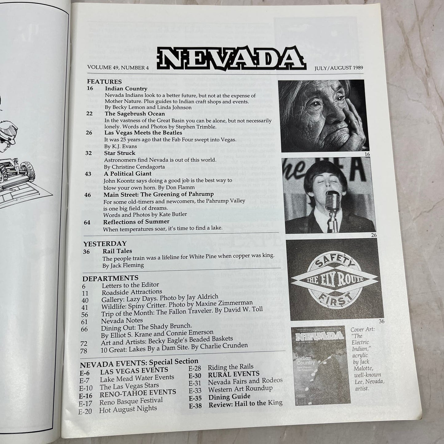1989 Nevada Magazine - Indian Country New Visions, Old Traditions M19