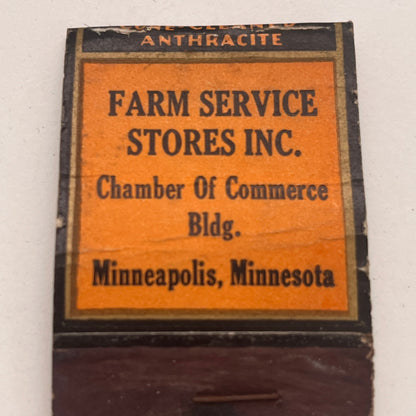 Farm Service Stores Inc Minneapolis MN Vintage Matchbook Cover TB8-MB2-7