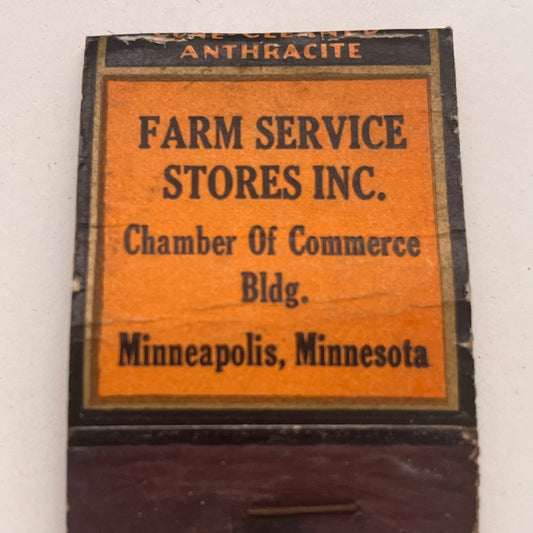 Farm Service Stores Inc Minneapolis MN Vintage Matchbook Cover TB8-MB2-7