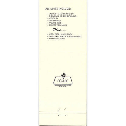 Ilima Hotel Honolulu Hawaii Vintage Matchbook MM4-10