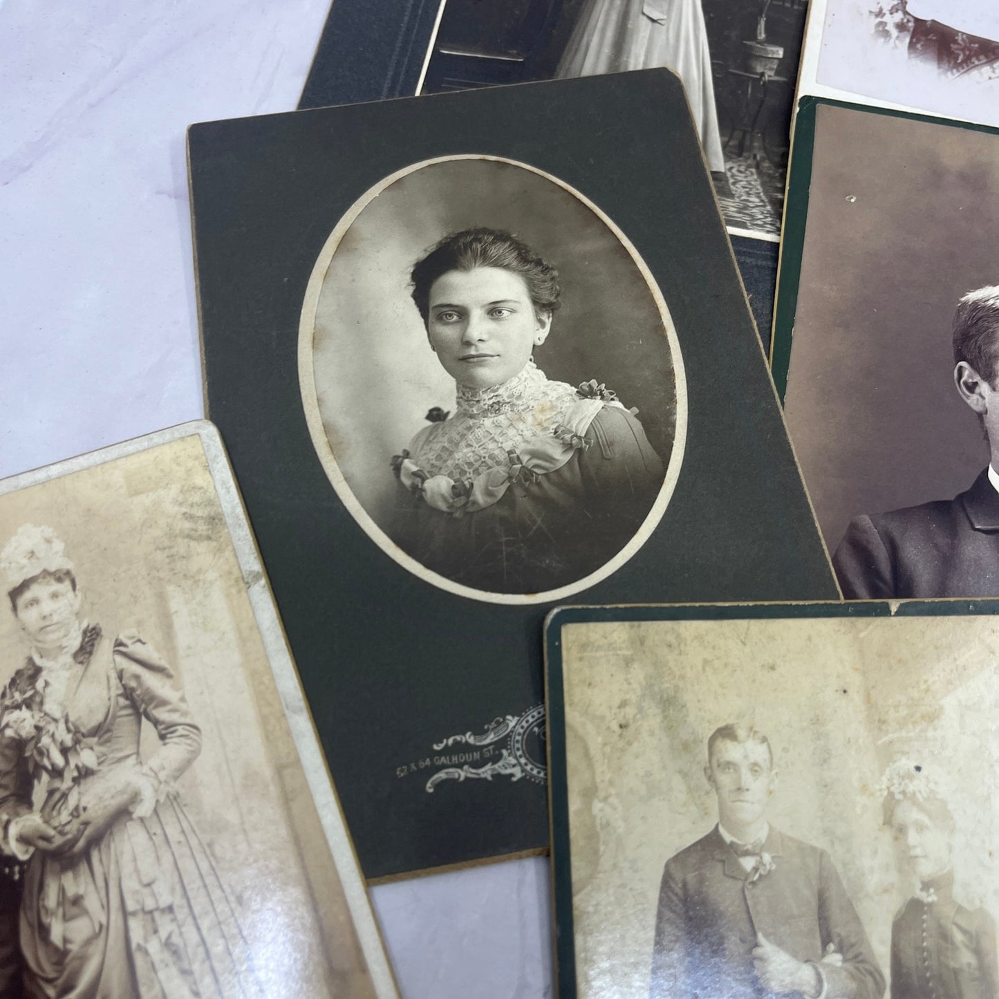 Lot of 12 Antique CDV Card Photos From Fort Wayne Indiana Area TK3