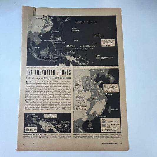 Forgotten Fronts Little Wars Rage On 2 Pages 1940s WWII Era Article V30-1