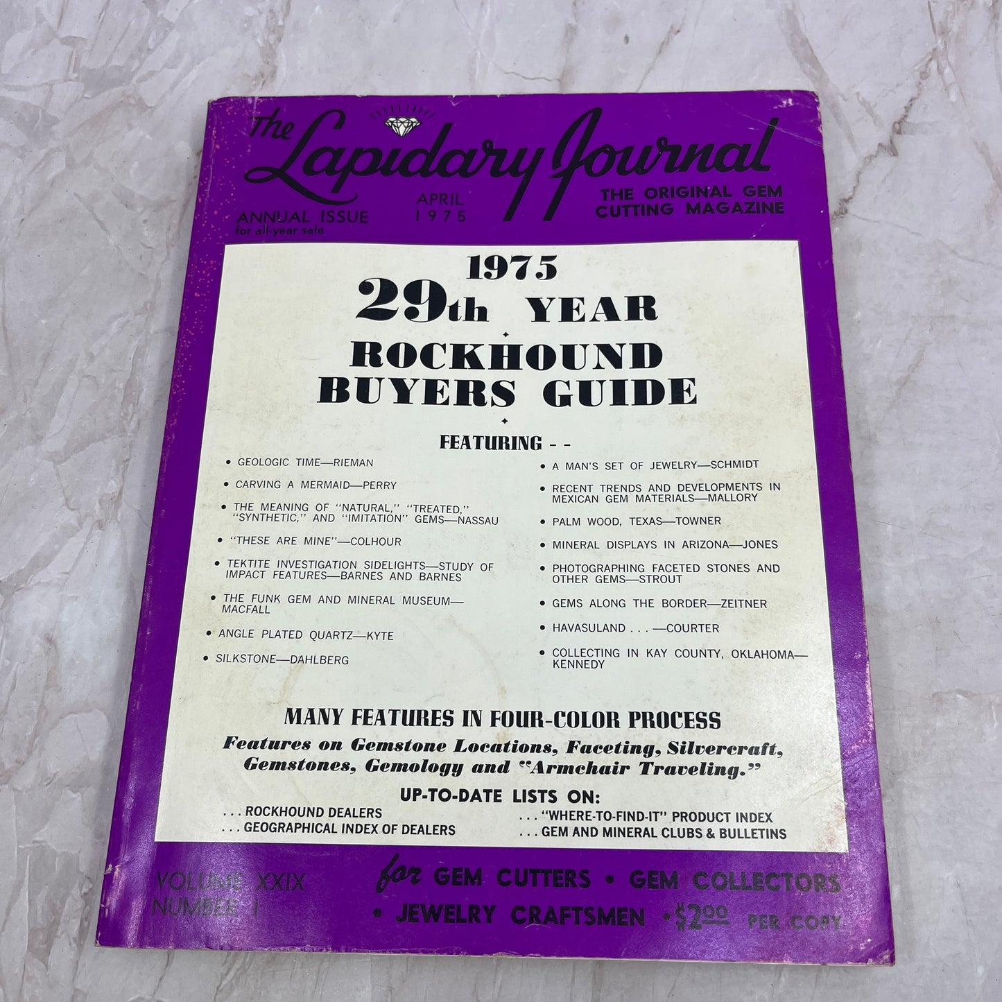 29th Year Rockhound Buyers Guide - Lapidary Journal Magazine - Apr 1975 M28