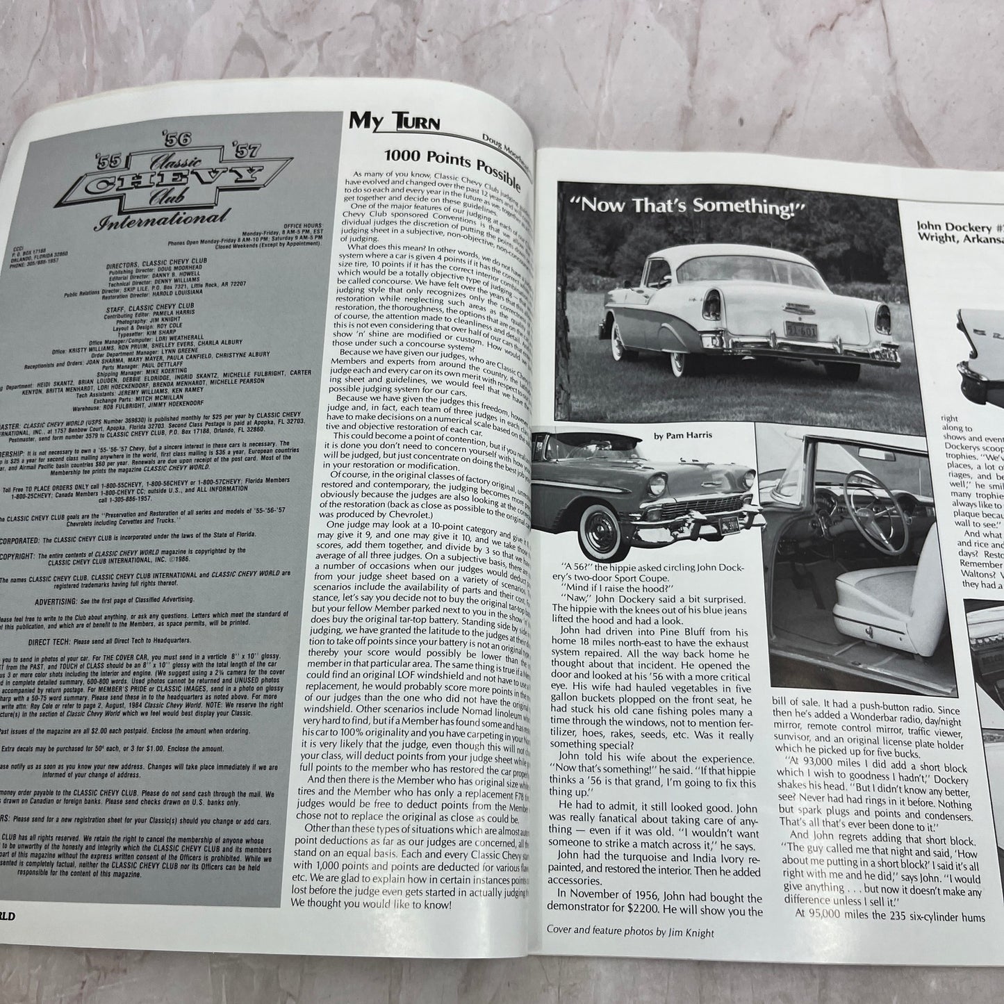 Convertible Top Pump - '55, '56, '57 Classic Chevy World Magazine - Aug 1986 M31