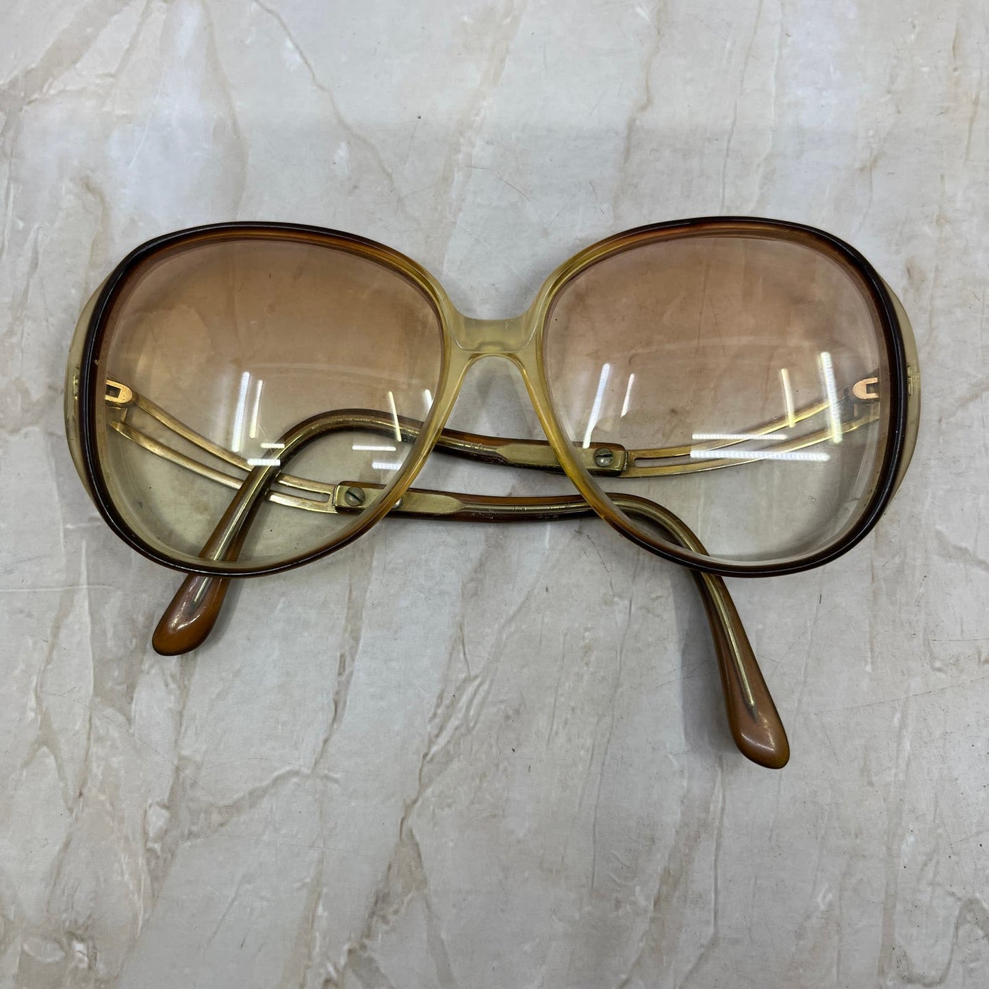 Retro Oversize Drop Arm YSL Yves St. Lauren Sunglasses Eyeglasses Frames TD5G2-5