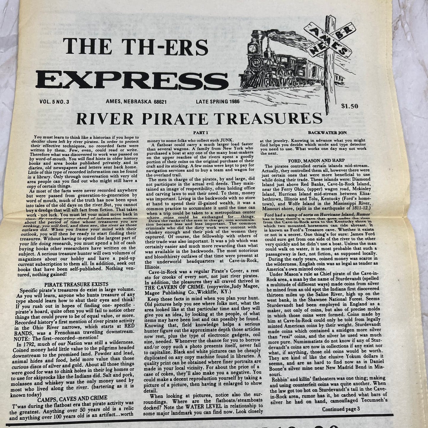 1986 Spring - The Th-Ers Treasure Hunting Newsletter - Ames NE M11