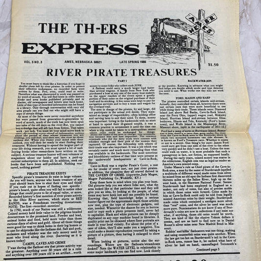 1986 Spring - The Th-Ers Treasure Hunting Newsletter - Ames NE M11