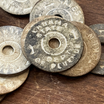 Vintage Alabama State Department of Revenue Sales Tax Token Chit Lot of 12 SE2