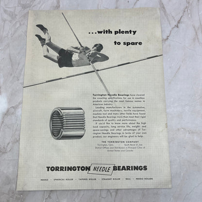 Torrington Needle Bearings Torrington CT Pole Vaulting 1951 Magazine Ad FL6-10
