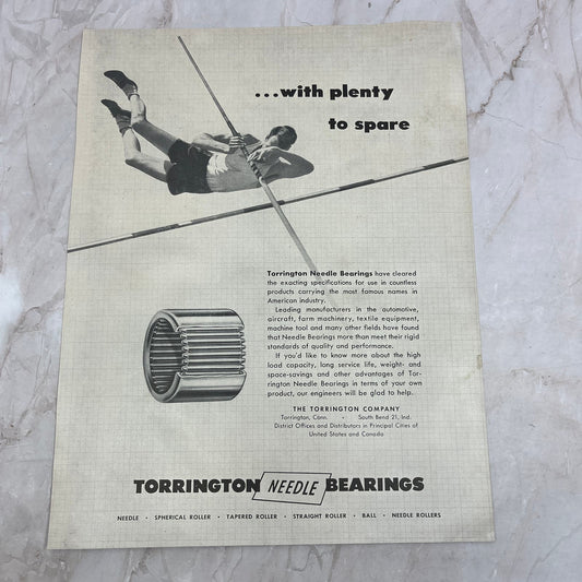 Torrington Needle Bearings Torrington CT Pole Vaulting 1951 Magazine Ad FL6-10