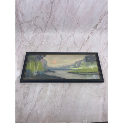 Antique Vintage Framed Original Painting Hand Painted Wall Art