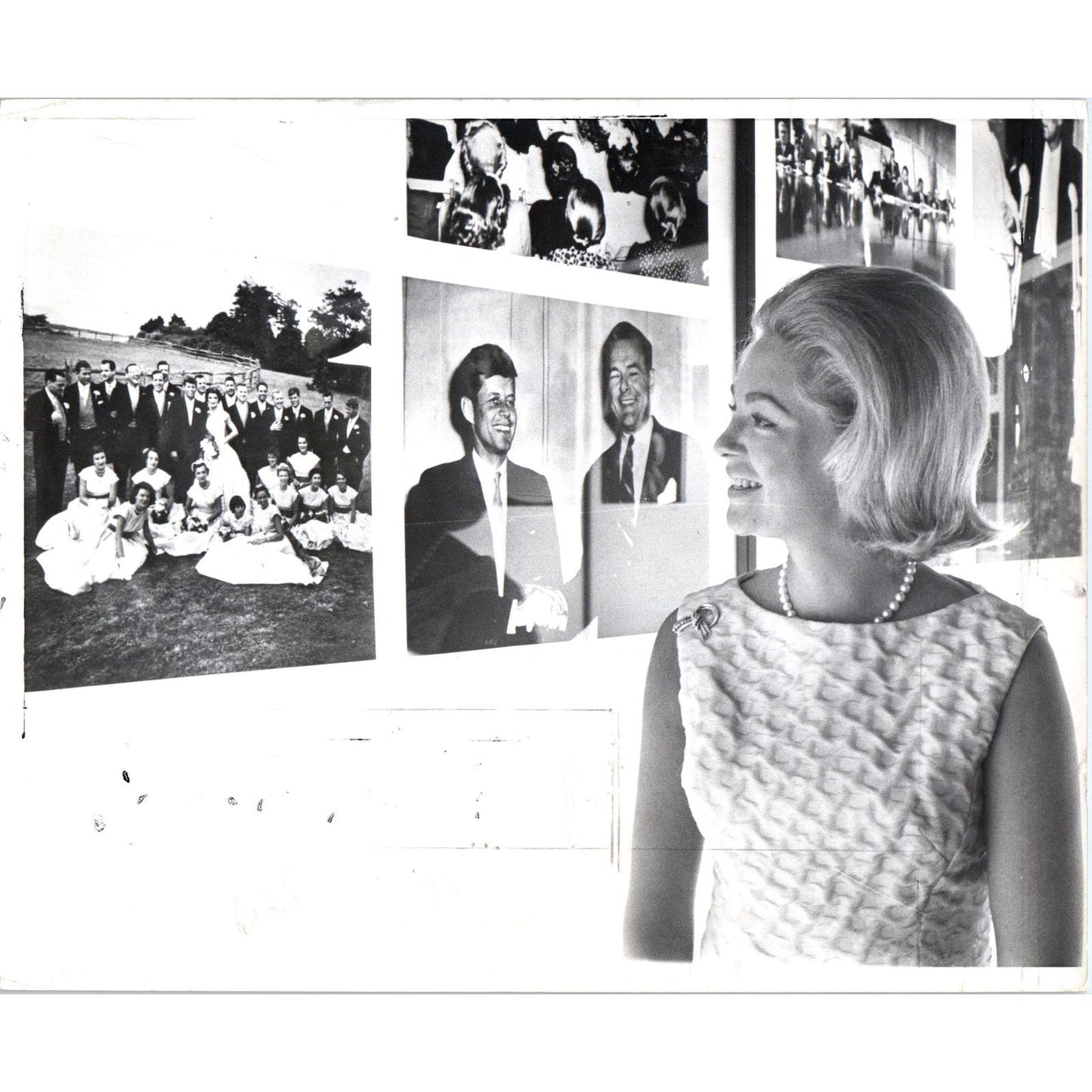 Joan Kennedy at JFK Library 1964 8x10 Original Press Photo D1-P