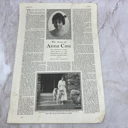 The Story of Anna Case American Singer Max Stanley 1918 Magazine Article FL6-10