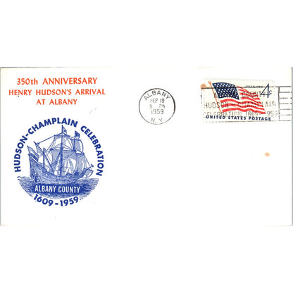 1959 Henry Hudson Arrival at Albany Anniversary First Day Postal Cover TI5-PC1