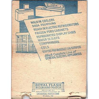 Northwest Equipment Co Refrigerators Minneapolis Large Matchbook Cover ML1-8